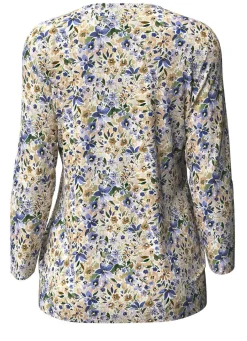 Best KLAUS MODELLE MADE IN GERMANY Pullover in Feinstrick BEIGE-BLAU-MULTICOLOR