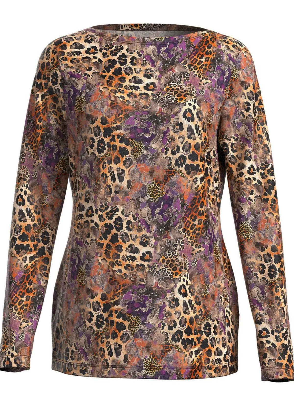 Online KLAUS MODELLE MADE IN GERMANY Pullover in Feinstrick BEIGE-LILA-MULTICOLOR