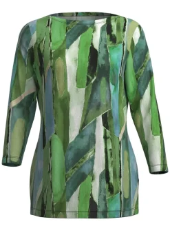 Clearance KLAUS MODELLE MADE IN GERMANY Pullover in Feinstrick GRÜN-BLEU-MULTICOLOR