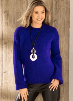 BADER Pullover in flauschig weichem Griff ULTRAVIOLETT