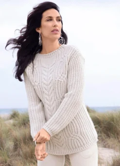 Discount Tizia Pullover in flauschig weichem Grobstrick ECRU