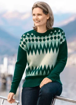 Discount BADER Pullover in flauschiger Qualität PETROL-MINT-KIESEL