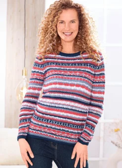 Outlet BADER Pullover in Garnmix KORALLE-MARINE-MULTICOLOR