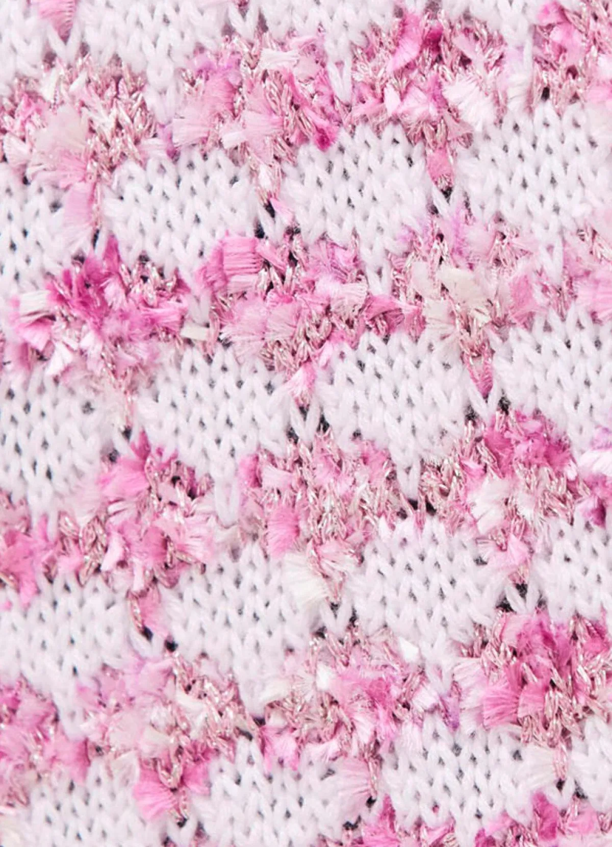 Discount BADER Pullover in Garnmix mit Federgarn WEISS-ROSÉ