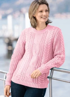 Outlet BADER Pullover in Grobstrick ROSÉ