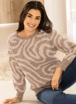 Best BADER Pullover in Jacquard-Dessin SAND-BEIGE