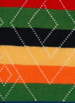 BADER Pullover in Jacquard-Dessin ROT-BLAU-GRÜN