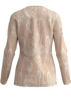Best KLAUS MODELLE MADE IN GERMANY Pullover in Jacquard-Dessin BEIGE-WEISS