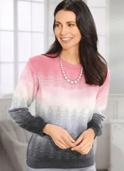 Sale BADER Pullover in Jacquard-Dessin ROSÉ-WEISS-GRAU