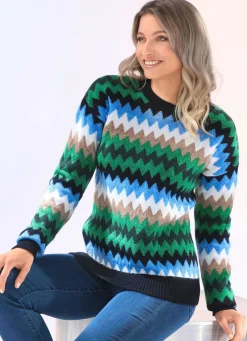 Best BADER Pullover in Jacquard-Dessin MARINE-MULTICOLOR