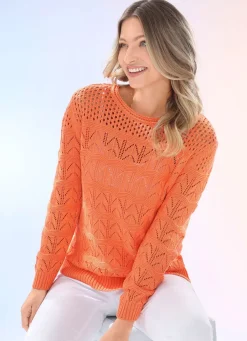 Clearance BADER Pullover in Mustermix MANDARINE