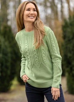 Best BADER Pullover in Mustermix LINDGRÜN