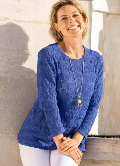 BADER Pullover in Mustermix ROYALBLAU