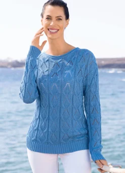 Best BADER Pullover in Mustermix AZURBLAU