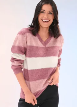 Clearance BADER Pullover in sehr flauschigem Material ROSENHOLZ-ROSÉ-ECRU