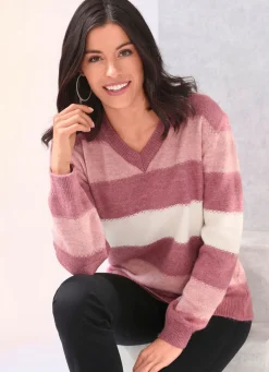 Clearance BADER Pullover in sehr flauschigem Material ROSENHOLZ-ROSÉ-ECRU