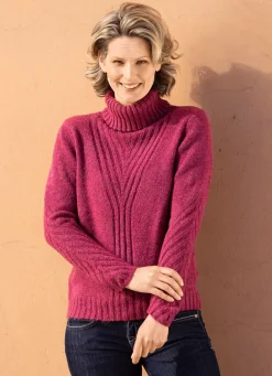Clearance BADER Pullover in sehr kuschliger Flauschqualität BEERE