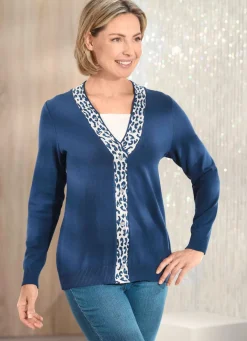 Hot BADER Pullover in sehr weicher Qualität mit Modal JEANSBLAU-ECRU