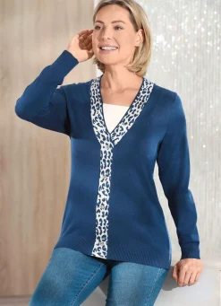 Hot BADER Pullover in sehr weicher Qualität mit Modal JEANSBLAU-ECRU