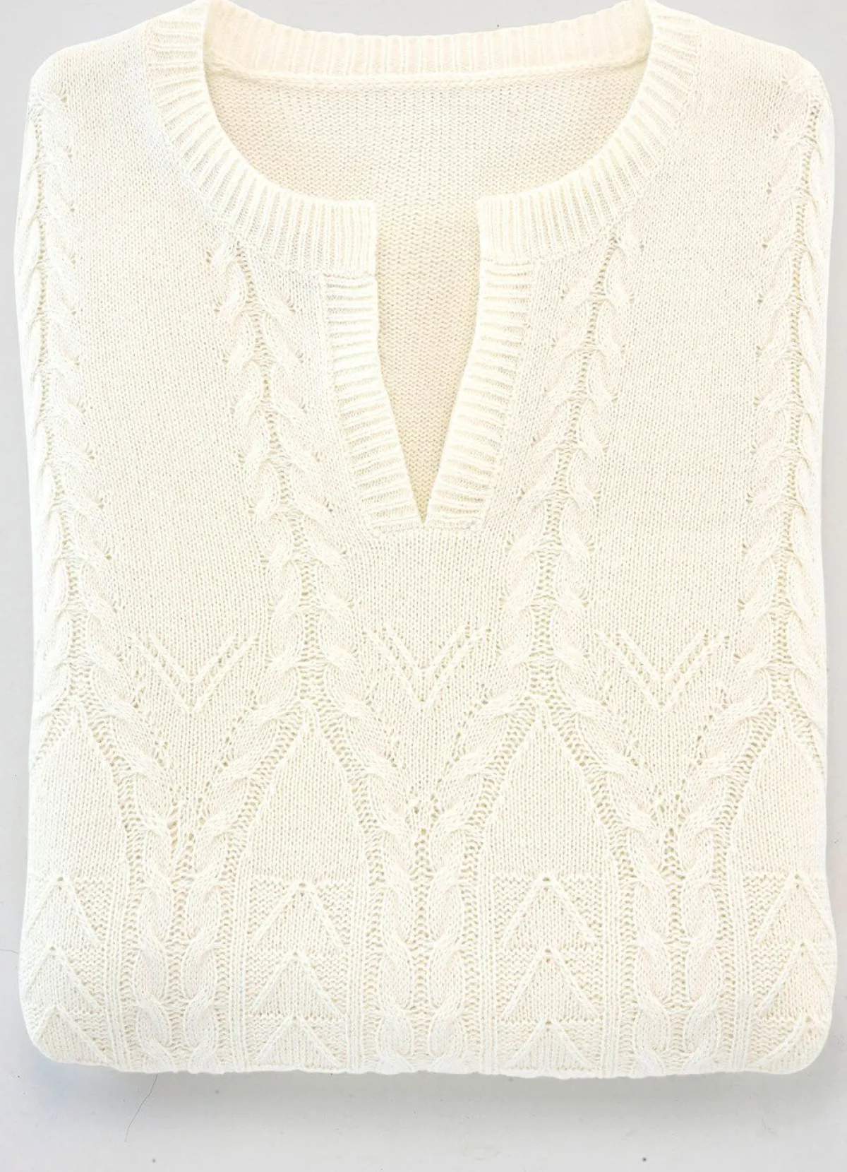 Outlet BADER Pullover in sehr weicher Qualität ECRU