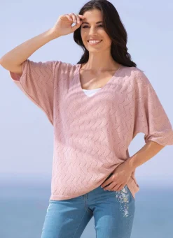 Outlet BADER Pullover in sehr weicher Qualität ROSÉ