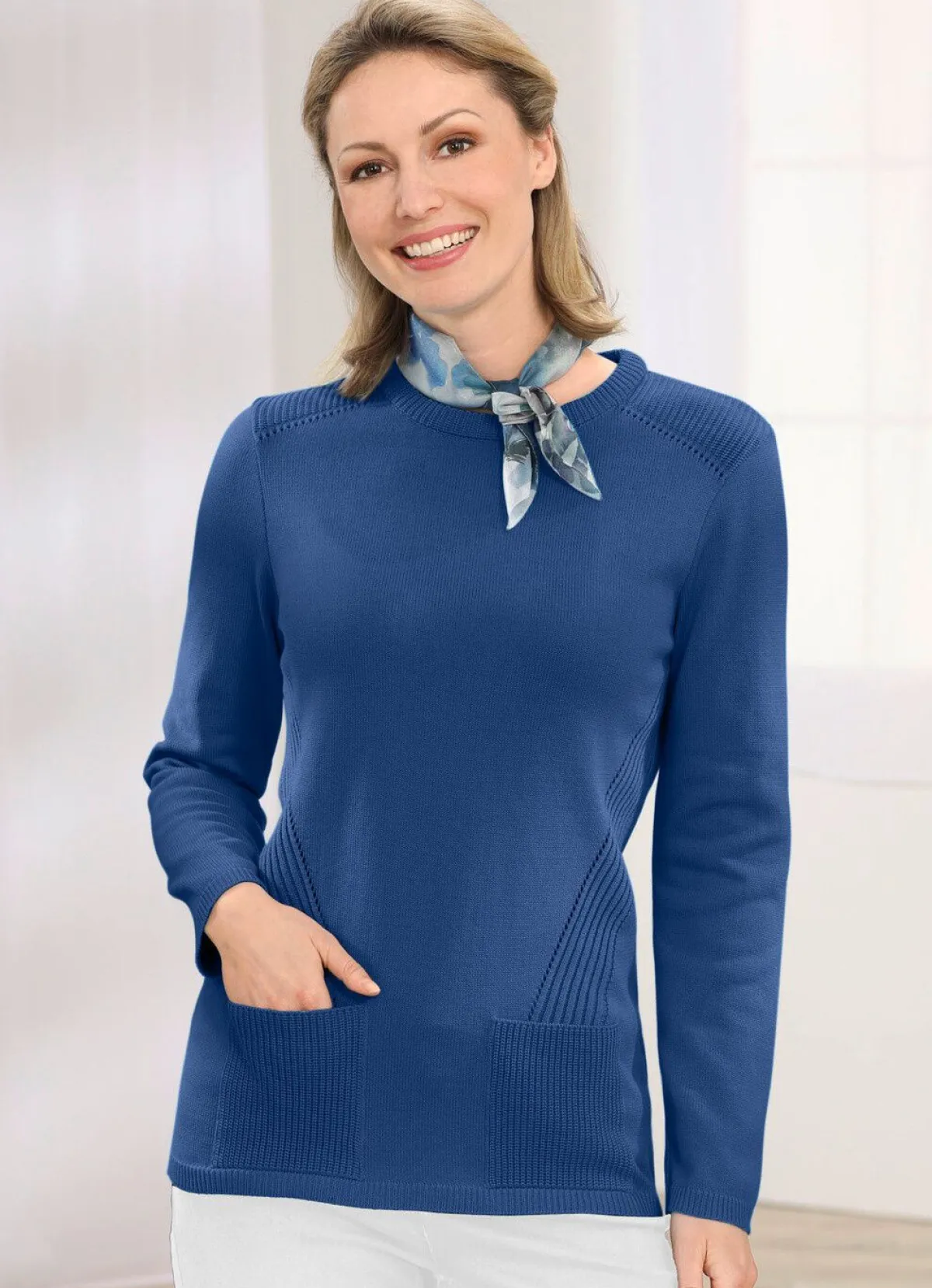 Sale BADER Pullover in Strickmix NACHTBLAU