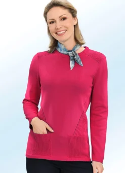 BADER Pullover in Strickmix HIMBEERE