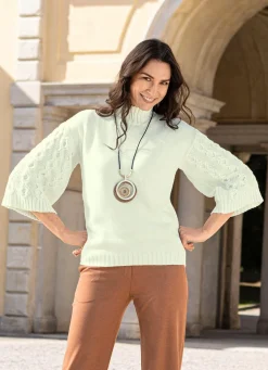 Hot BADER Pullover in Strickmix WOLLWEISS