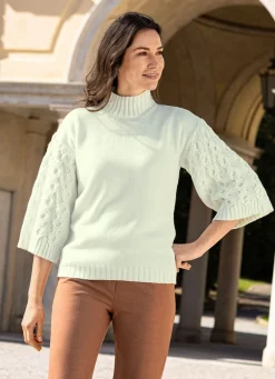 Hot BADER Pullover in Strickmix WOLLWEISS