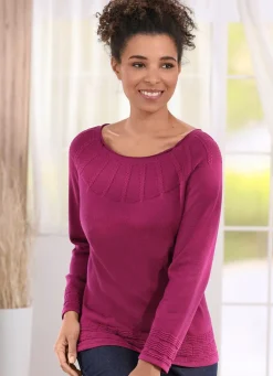 Sale BADER Pullover in Strukturmix BEERE