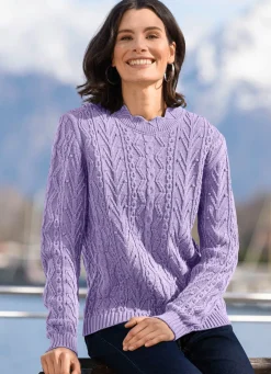 Clearance BADER Pullover in Strukturmix FLIEDER