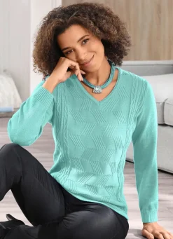 BADER Pullover in Strukturmix MINT