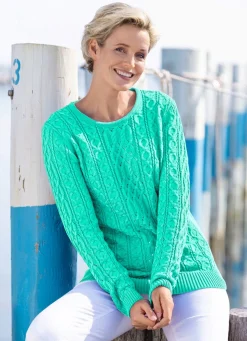 Discount BADER Pullover in Strukturmustermix MINT