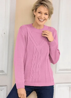 Best BADER Pullover in Strukturmustermix FLIEDER