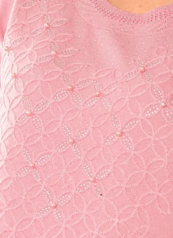 Discount BADER Pullover in weichem Feinstrick ROSÉ