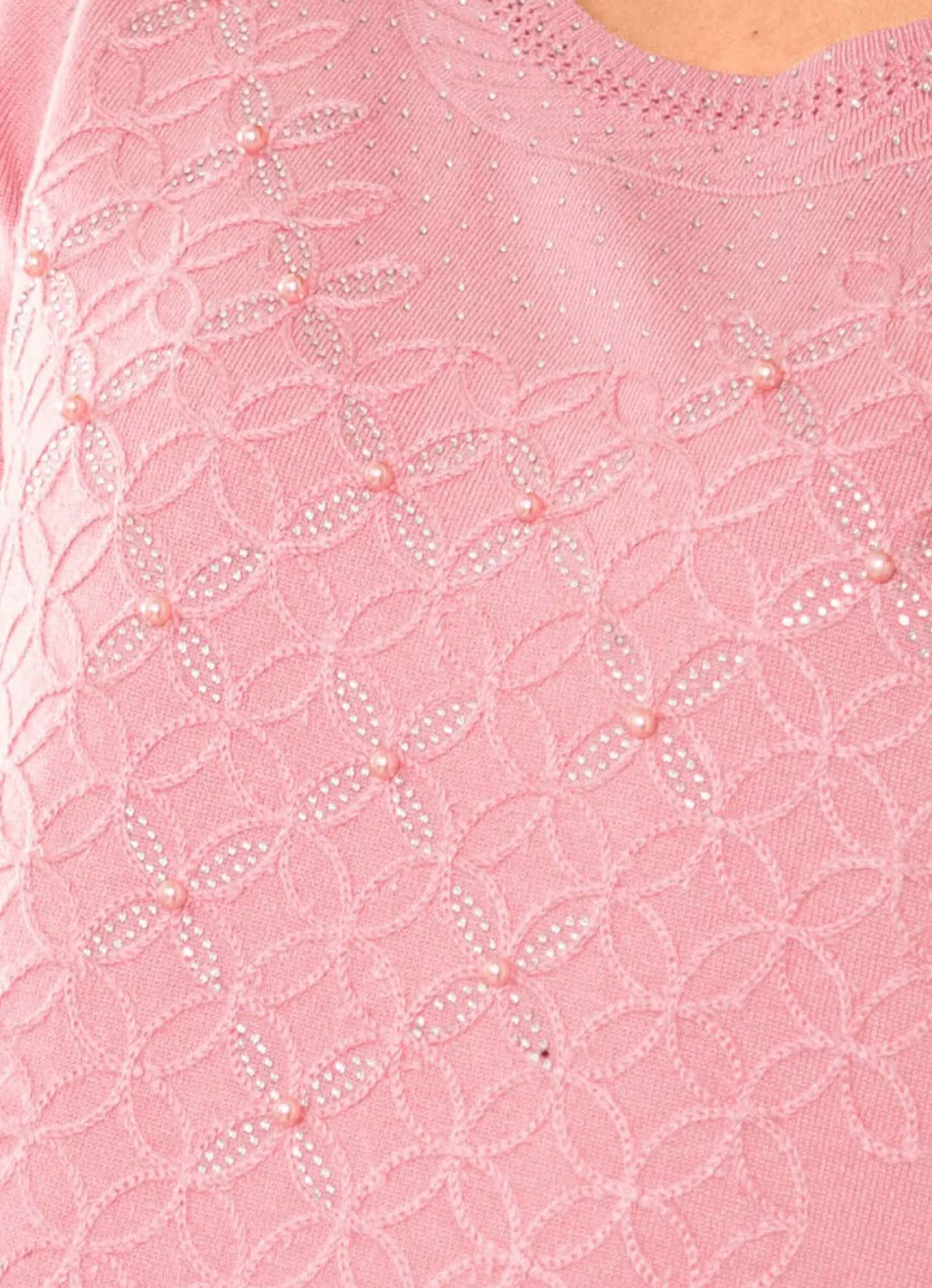 Discount BADER Pullover in weichem Feinstrick ROSÉ