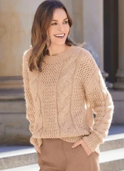 Tizia Pullover mit Alpaka BEIGE MELIERT