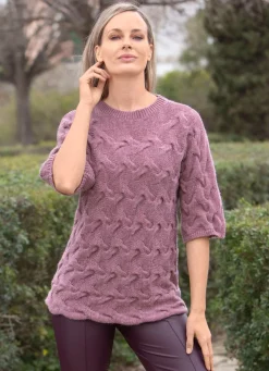 Discount Tizia Pullover mit Alpaka ROSENHOLZ MELIERT