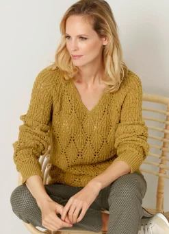 Discount BADER Pullover mit Alpaka SENF