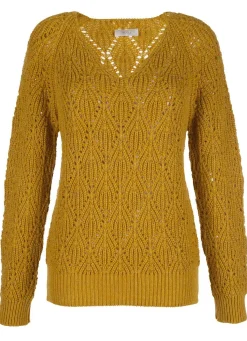 Discount BADER Pullover mit Alpaka SENF
