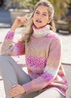 Online Tizia Pullover mit Alpaka PINK-MULTICOLOR