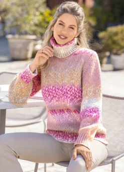 Online Tizia Pullover mit Alpaka PINK-MULTICOLOR