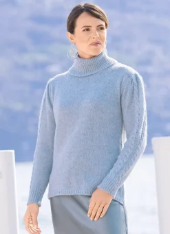 Outlet Tizia Pullover mit Alpaka BLEU MELIERT