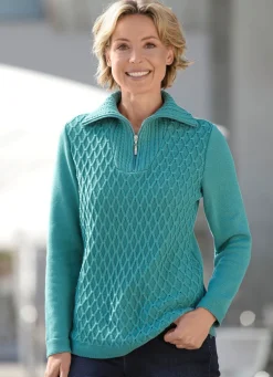 Sale BADER Pullover mit aufwendiger Struktur MINT