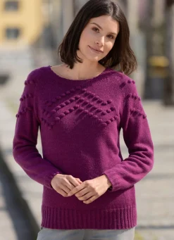 Sale BADER Pullover mit Cloqué-Dessin BEERE