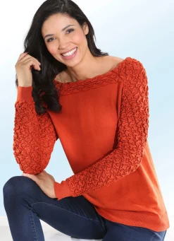 Discount BADER Pullover mit Cloquémuster TERRA