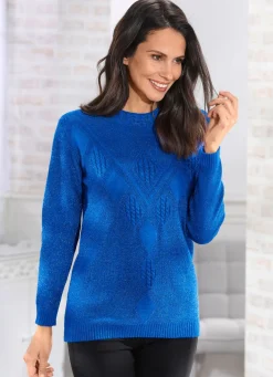 Clearance BADER Pullover mit edlem Glitzereffekt ROYALBLAU