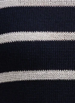 Hot BADER Pullover mit edlen Glitzerstreifen DUNKELBLAU-SILBERFARBEN