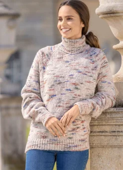 Hot BADER Pullover mit Effektgarn BEIGE-MULTICOLOR