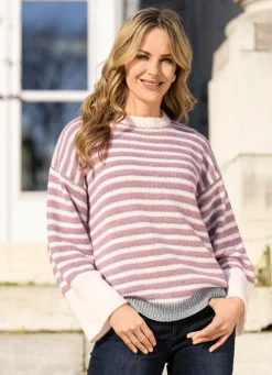 Clearance BADER Pullover mit Glitzereffekten ECRU-ALTROSA-SILBERFARBEN